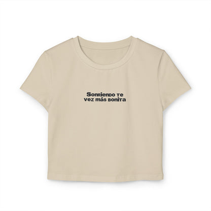 Sonriendo Te Vez Mas Bonita Baby Tee- DtMF Inspired