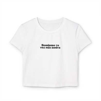Sonriendo Te Vez Mas Bonita Baby Tee- DtMF Inspired