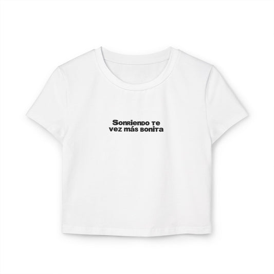 Sonriendo Te Vez Mas Bonita Baby Tee- DtMF Inspired