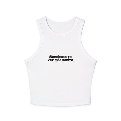 Sonriendo Te Vez Mas Bonita Racer Tank Top- DtMF Inspired