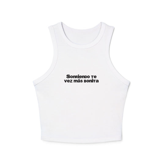 Sonriendo Te Vez Mas Bonita Racer Tank Top- DtMF Inspired
